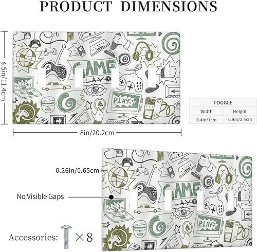 Vista 1105 de Cubiertas decorativas de salida de estrella de mar playera, tablero de madera azul de concha de mar de 1 banda, decoración individual GFCI, placa