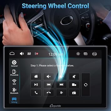 Carpuride YT09S IPS Double Din Car Stereo Radio Screen for Apple CarPlay and Android Auto, 9 Double Din Radio with Backup Cam, Siri, SWC, FM/AM, Mirror Link, Navigation, SD Card & USB Playback