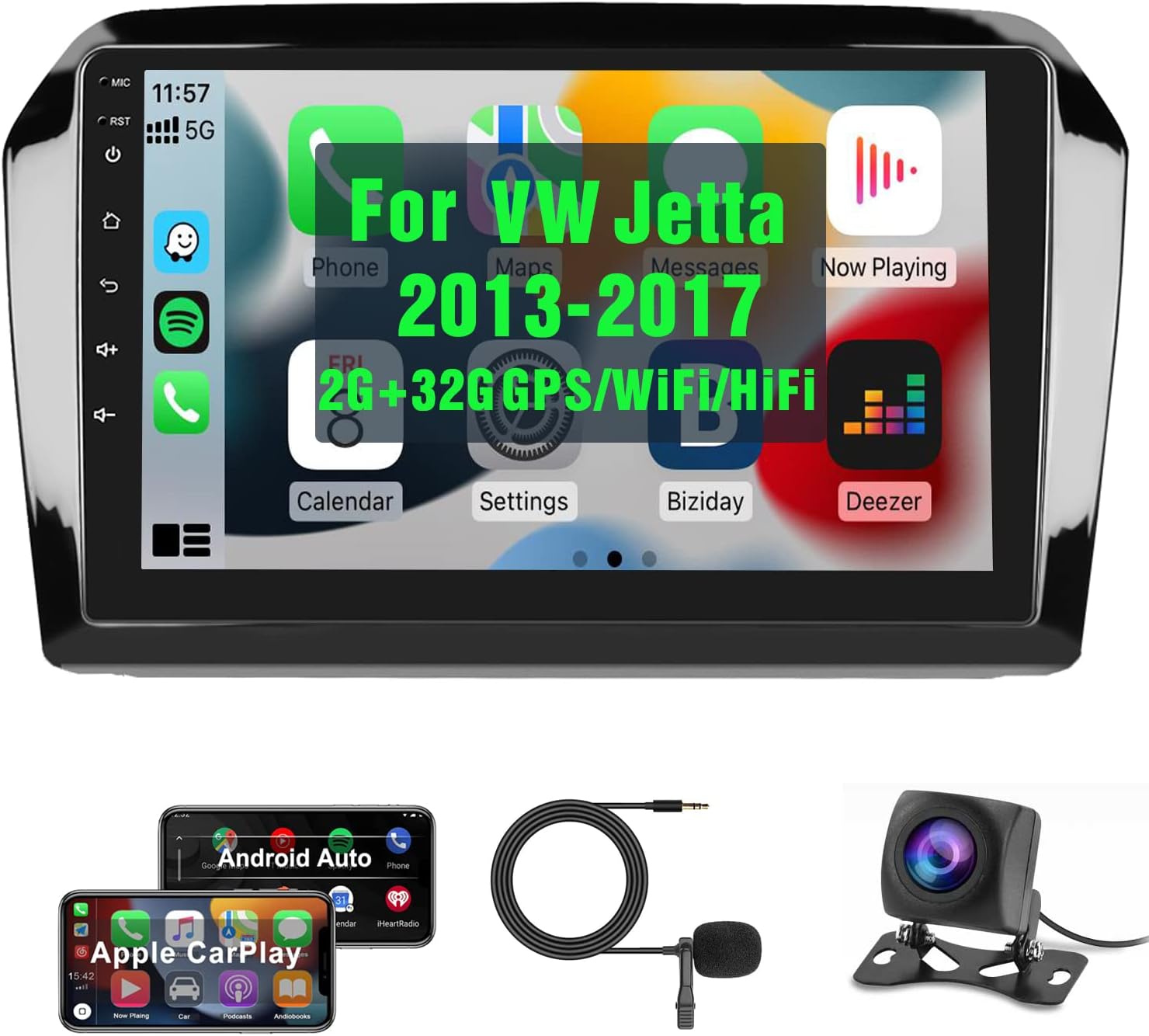 UNITOPSCI Car Stereo Radio for VW Jetta 20132017 2G 32G
