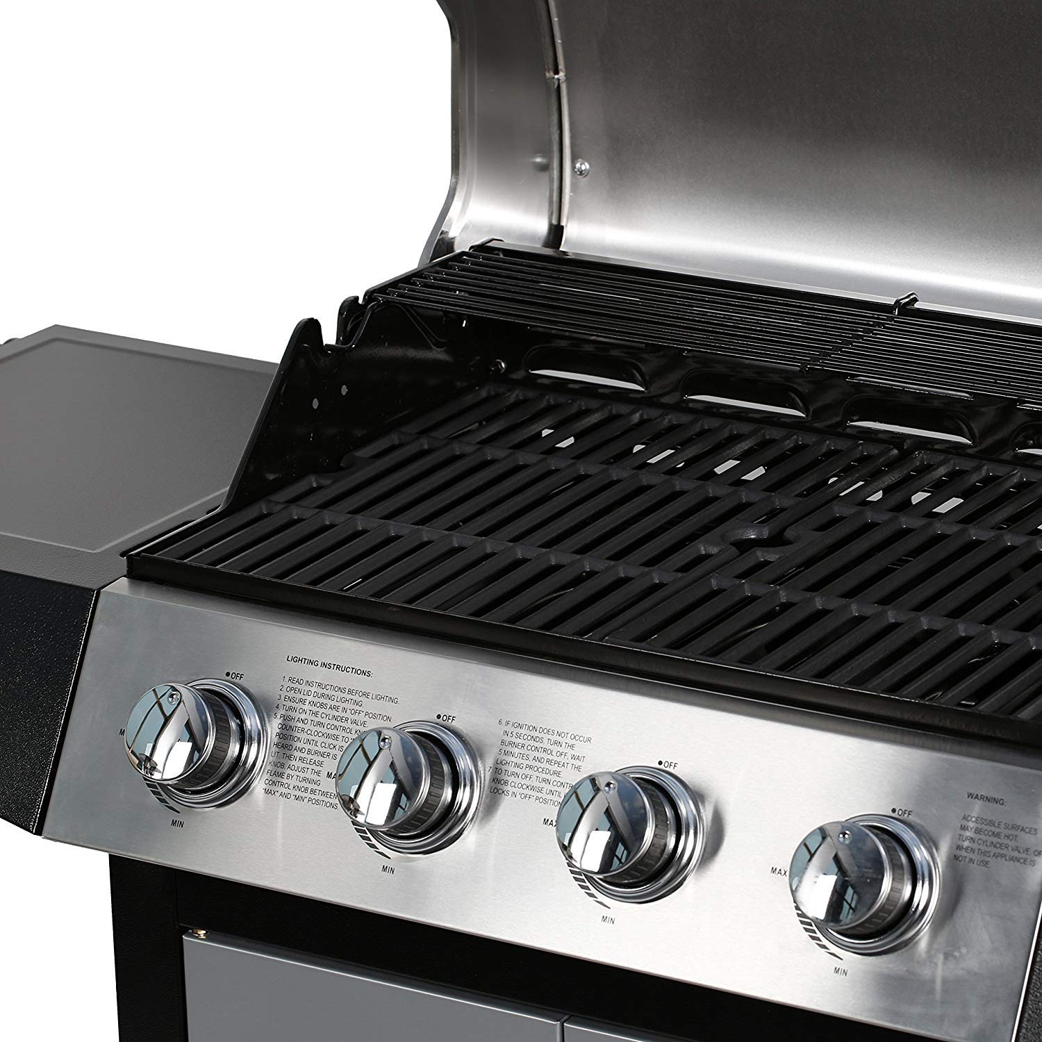 Amazon | MASTER COOK 4バーナーガスグリルキャビネット 液体プロパン