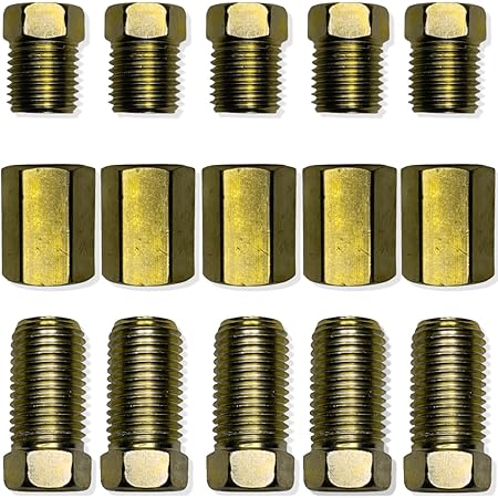 35pcs Brake Line Fitting Nuts Kit For Inverted Flares On 3/16 And 1/4