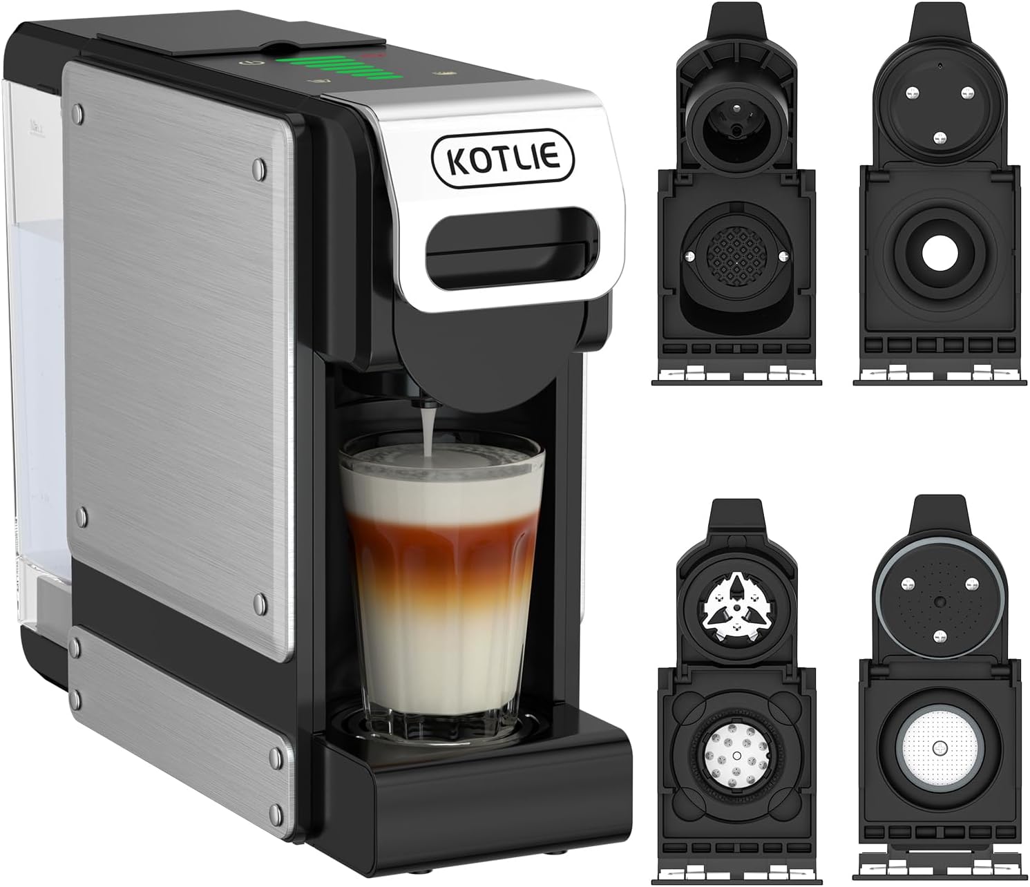 KOTLIE ST-550 with various capsule adapters