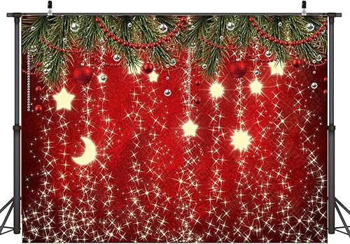 Miniatura 3 de LTLYH Red Christmas Photography Backdrop Sparkling Starst Christmas Backdrops 7x5f Glittering Stars Christmas Photo Backdrop Christmas Holiday Party