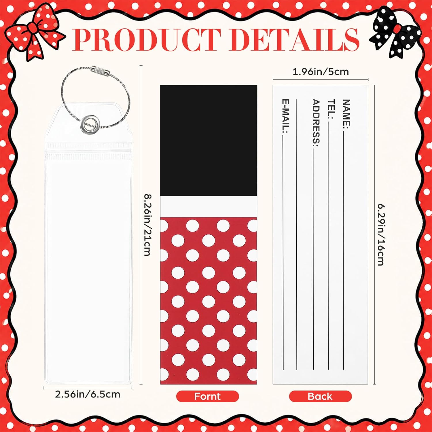 24 Pack Fish Extender Exchange Gifts Cartoon Theme Cruise Luggage Tag Holder with Cards, Cute Cruise Luggage Tags Pixie Dust Gifts for Themed Party Birthday Favors Family Vacation