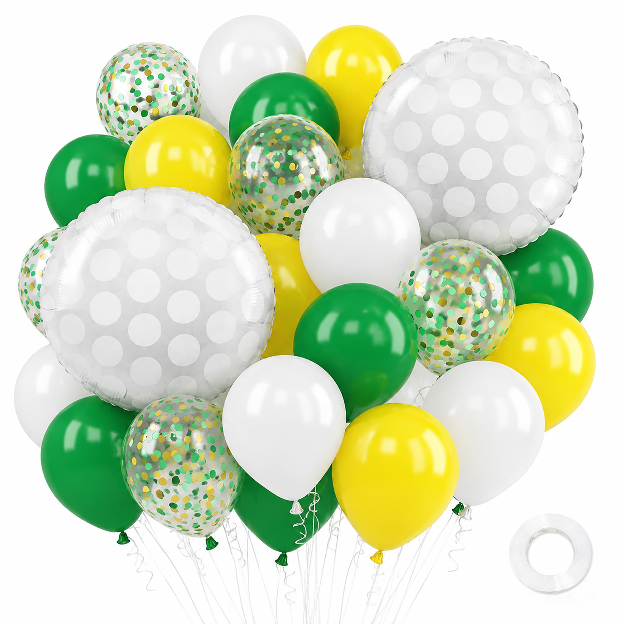 35 Pcs Golf Balloons – Green Yellow Latex Balloons Party Supplies