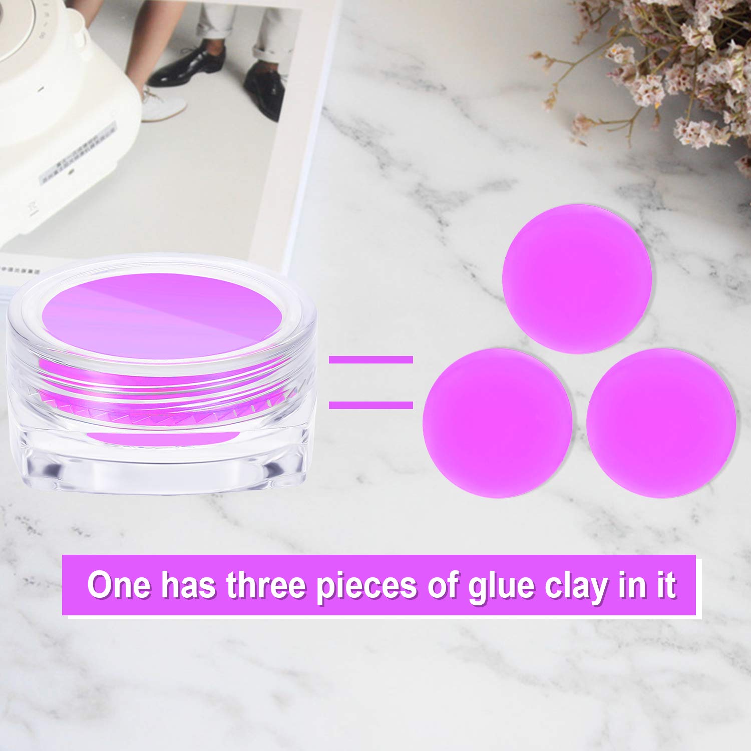 10 Pieces Diamond Painting Wax Storage Container Case with Glue Clay, Diamond Painting Glue Painting Glue Clay Organizer for Diamond Painting Embroidery Accessories (Purple)