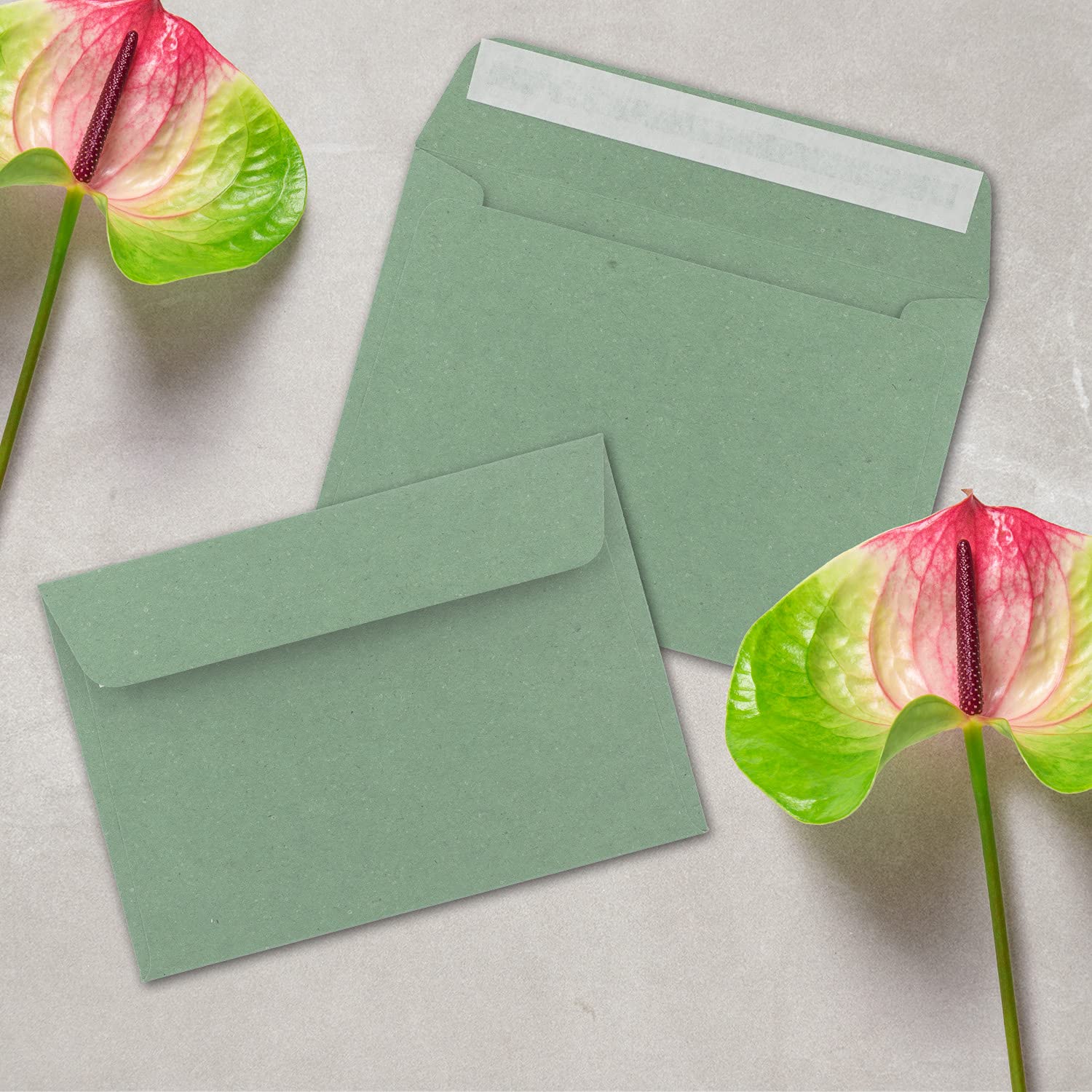 Sobres De Papel Verde Oscuro En Varias Medidas