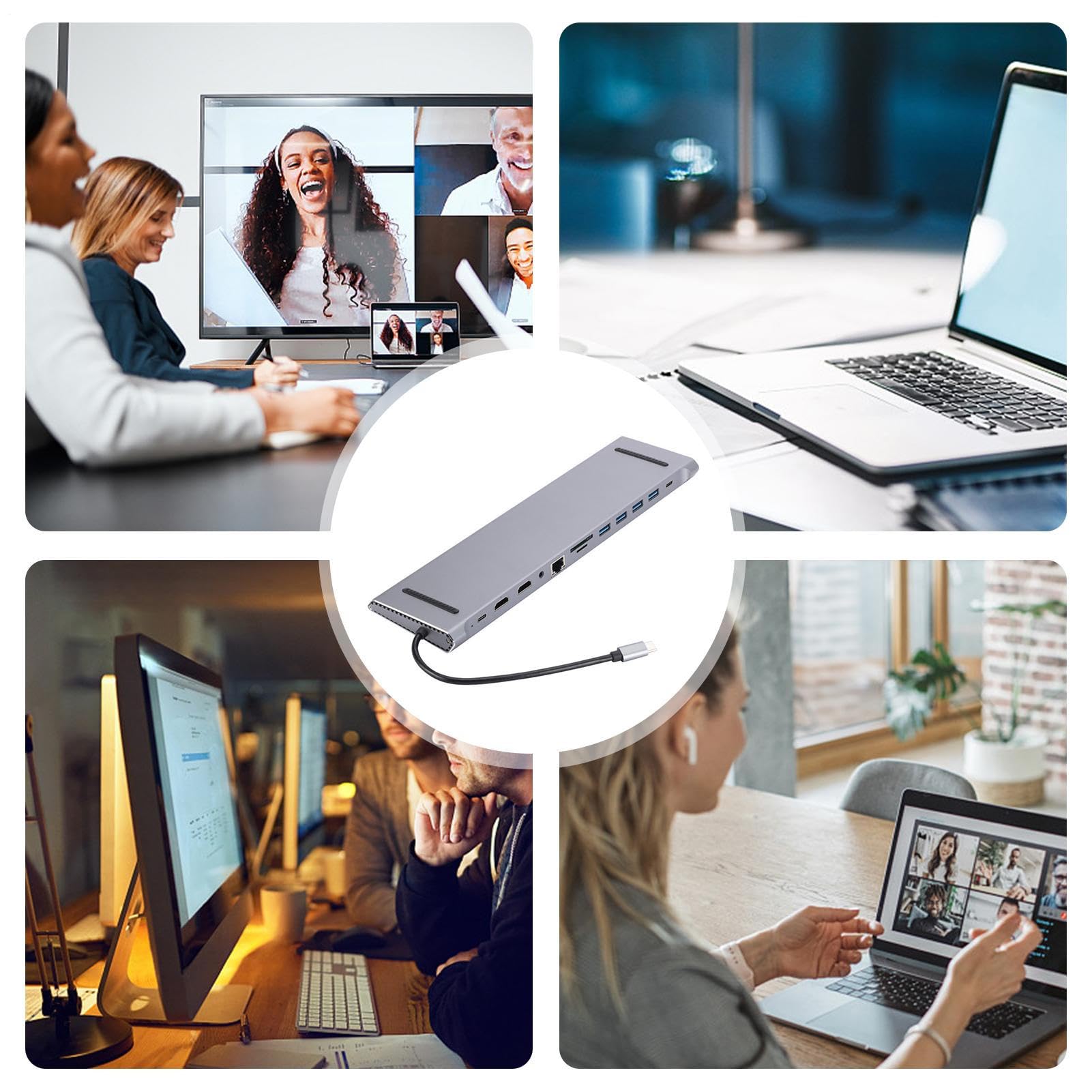 Estación De Acoplamiento PC Adaptador USB C Y Hub Expansión De Alta