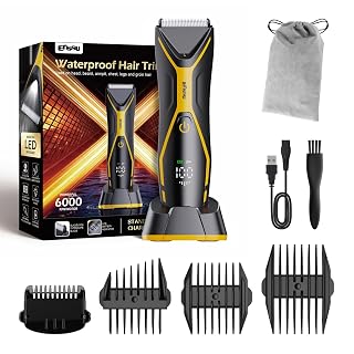 ENSSU Body Hair Trimmer, LED Light, 90-Min Runtime, IPX7