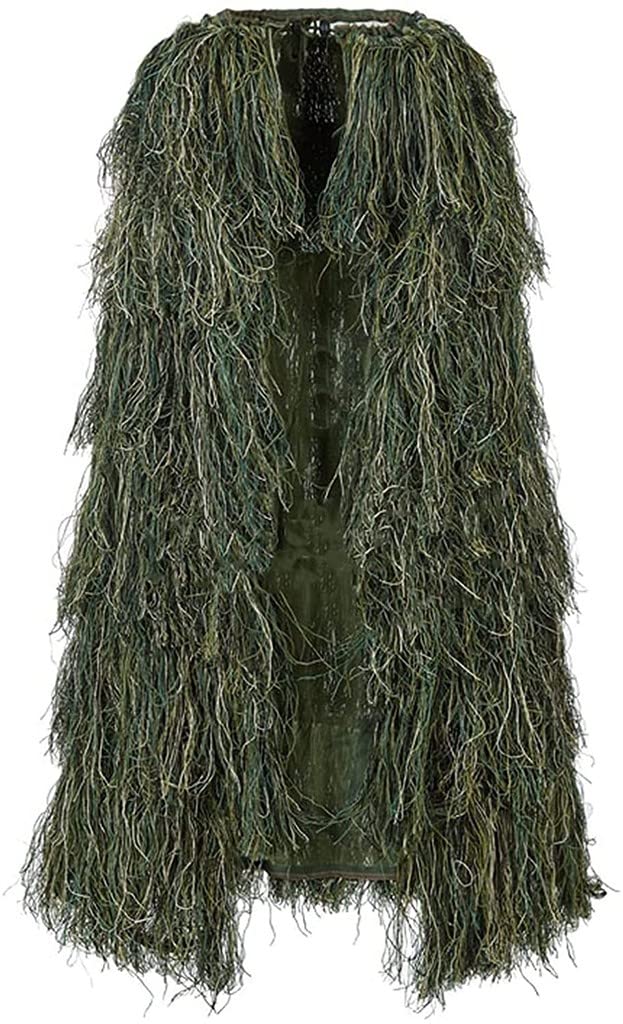 Ghillie Jagd Poncho, Woodland Poncho, Camouflage Kleidung Ghillie Anzug, Camo Umhang Umhang für Airsoft, Jagd, Wildlife Fotografie, Vogelbeobachtung