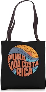 Pura Vida Costa Rica Vintage Sunset Surfing Summer Vacation Tote Bag