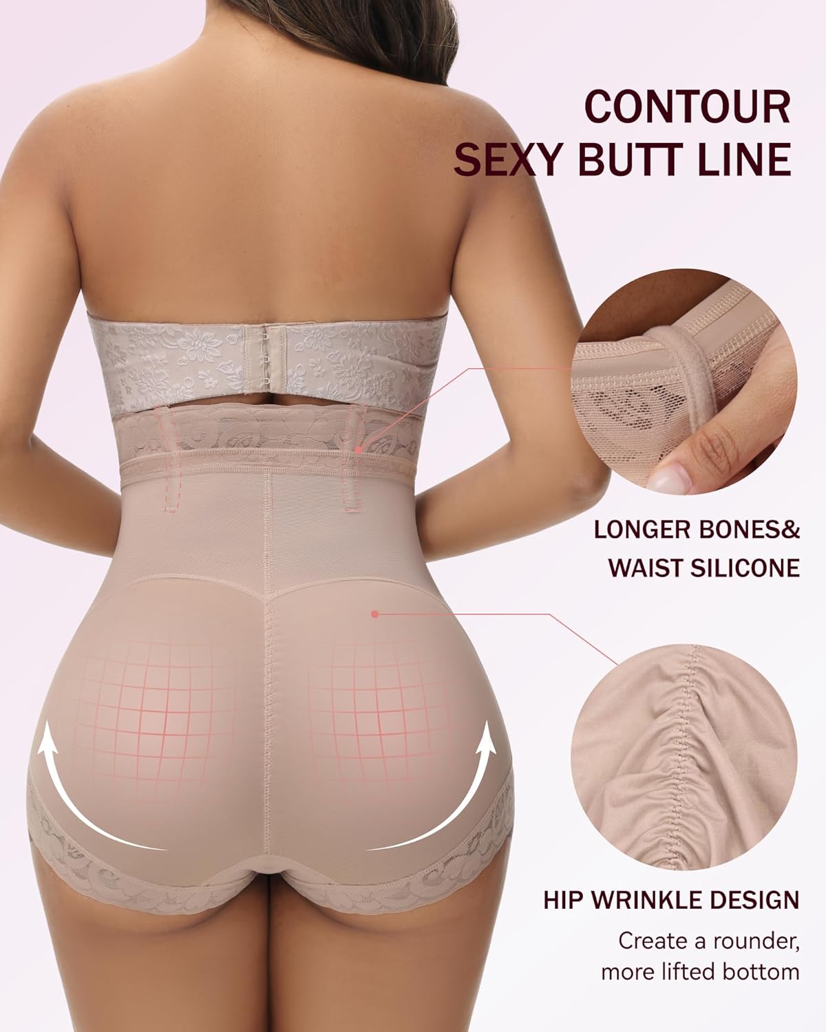 SHAPSHE Butt Lifting Panties Tummy Control Shorts High Waisted Shapewear Briefs Compression Underwear Women Faja Shorts - Image 3