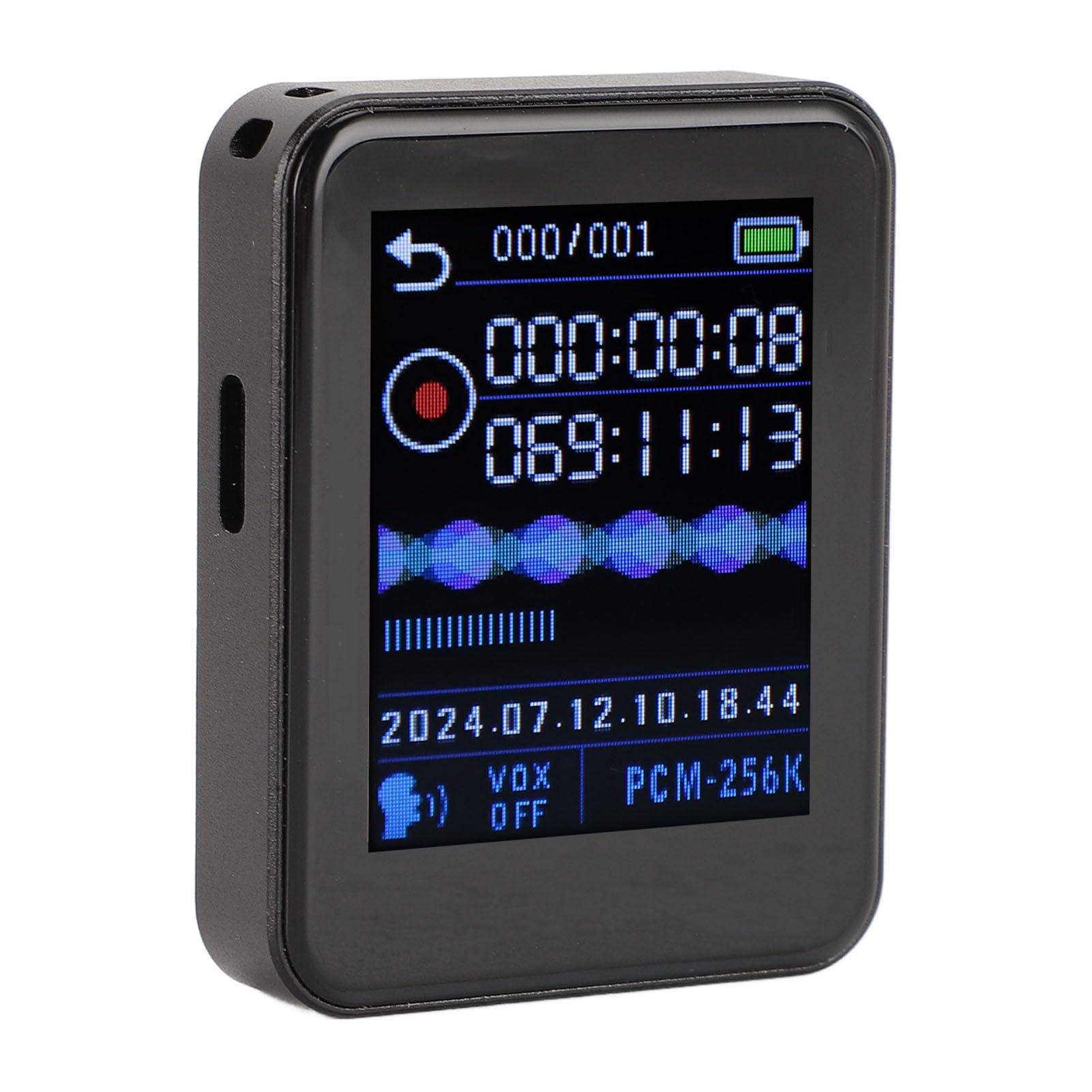 Acouto Grabadora de Voz Reducción de Ruido Activada por Voz Reproductor de MP3 Temporizado HD Apagado Dispositivo de Grabación de con Guardado Automático para Uso Diario Diseño de Grabación de 16 GB