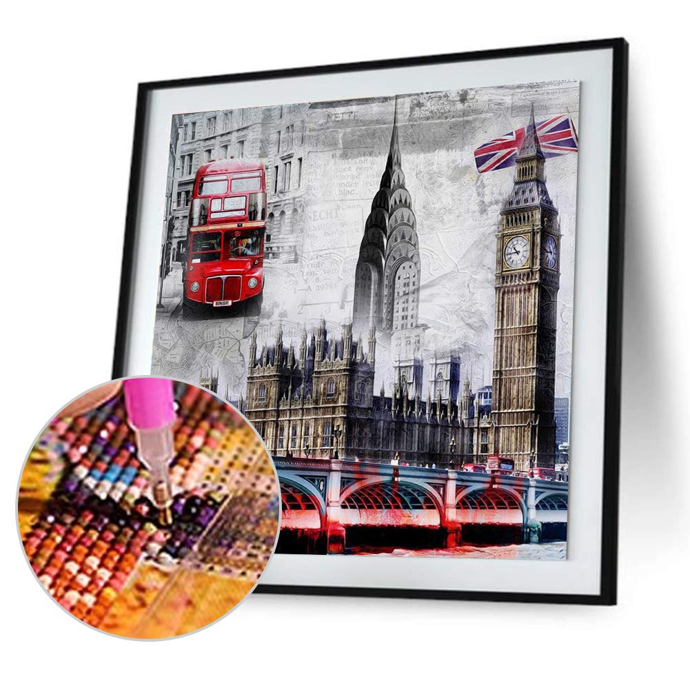 ycyingcheng 5D DIY Round Drill Diamond Painting City Cross Stitch Embroidery Kit - Image 2