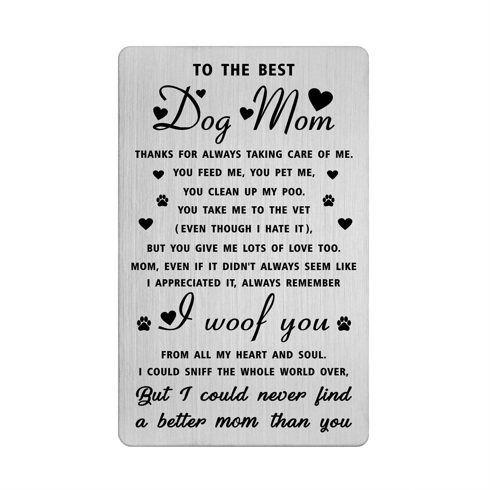 Richesele Dog Mom Wallet Card - Valentine's day, Birthday Gifts from Dog to Mom, Sentimental Puppy Mother Keepsake