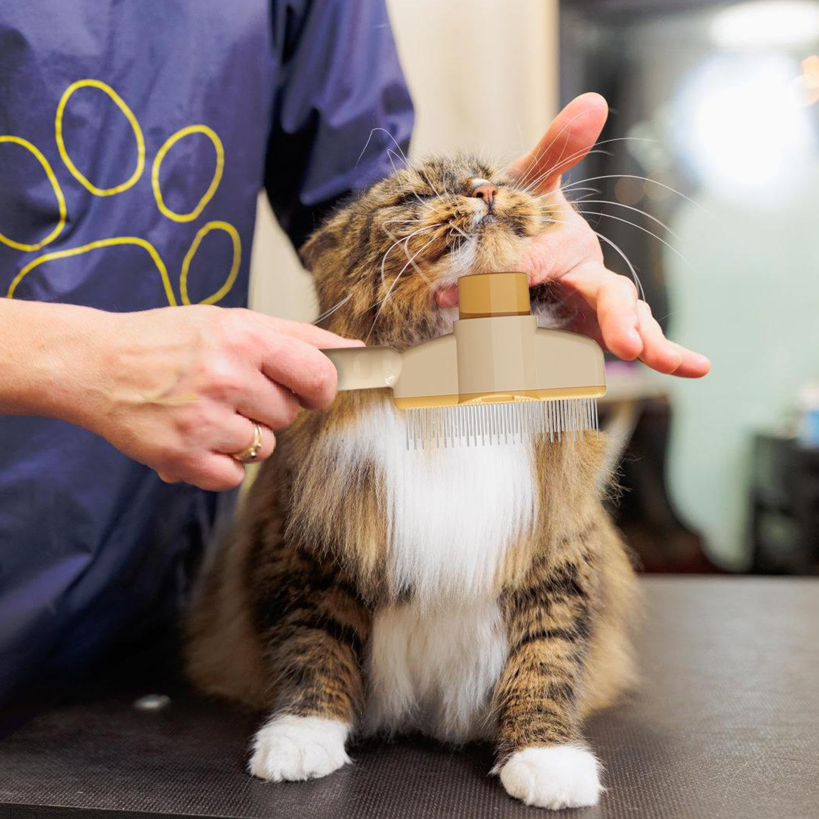 Fellblitz Selbstreinigende Haustierbürste - Für Hunde & Katzen (2-teilig)