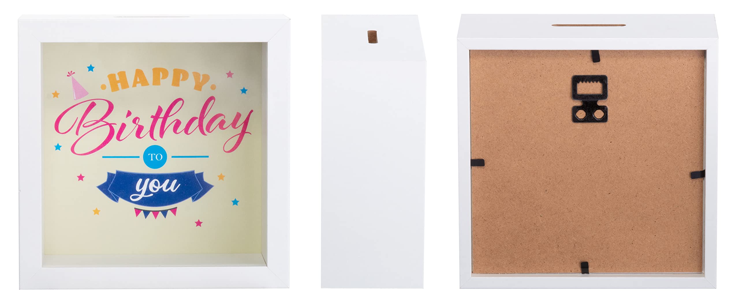 Brandsseller Tirelire Cadre Photo en Bois avec Fenêtre 14,5x14,5x6,5 cm - Tirelire décorative pour Cadeaux d'argent & Objectifs d'Épargne particuliers - Milliomär (Millionnaire Brandsseller Tirelire Cadre Photo en Bois avec Fenêtre 14,5x14,5x6,5 cm - Tirelire décorative pour Cadeaux d'argent & Objectifs d'Épargne particuliers - Milliomär (Millionnaire