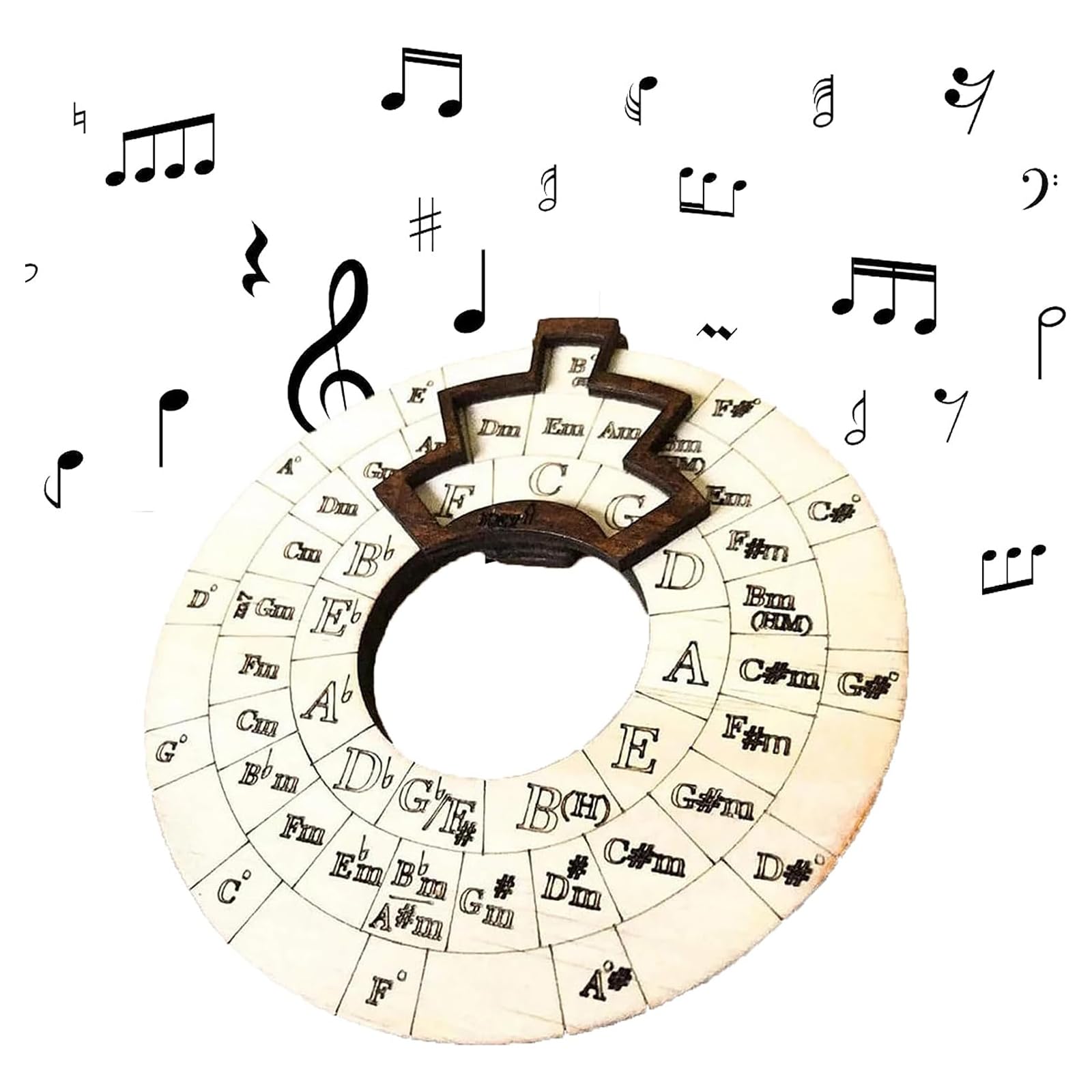 Strumento Melodico In Legno GXGM - Ruota Per Accordi E Scale Musicali - Foto 3