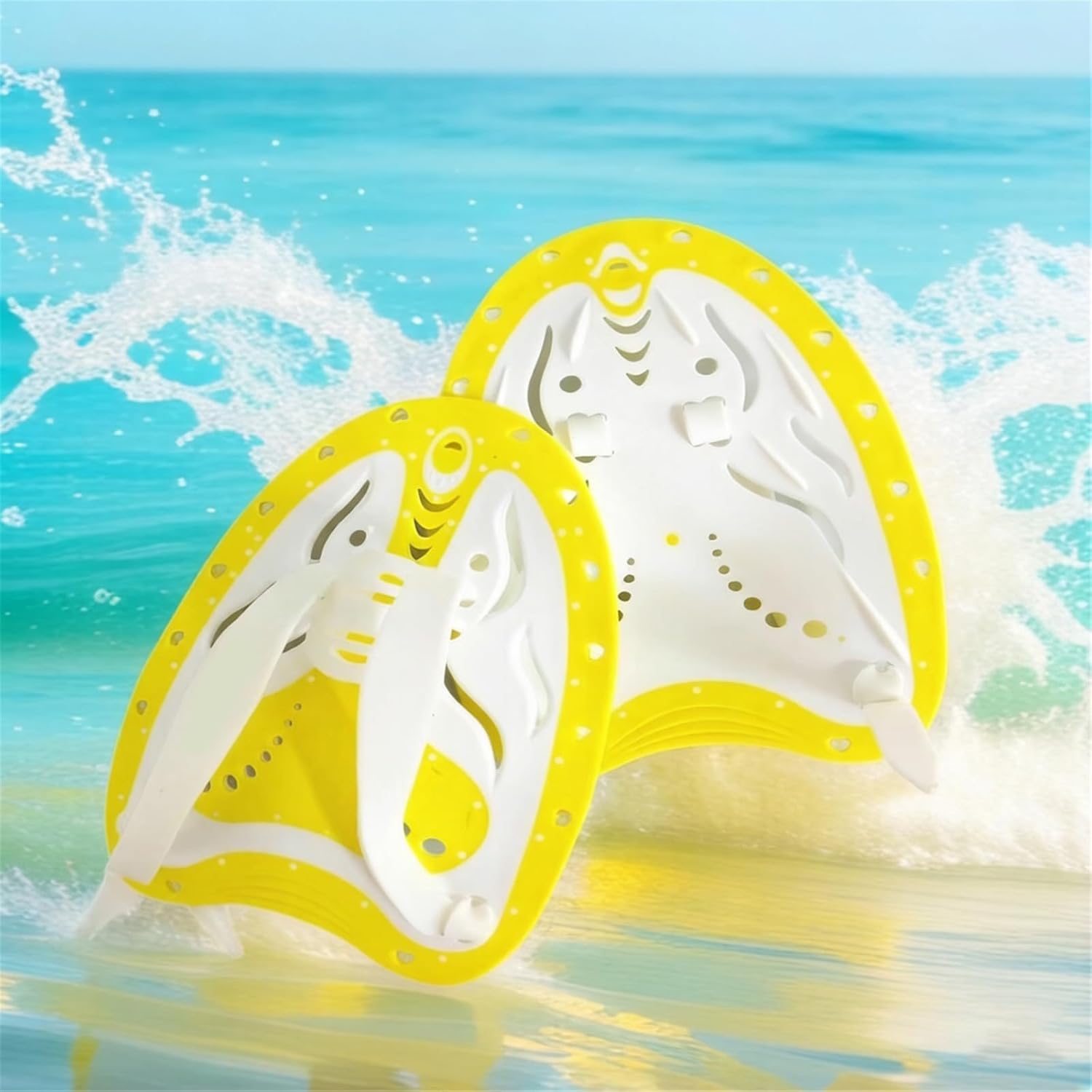 Swimming Frogs Paddles with Adjustable Silicone Strap Swim Training Hand for Enhances Water Resistance Professional Swim Training Hand