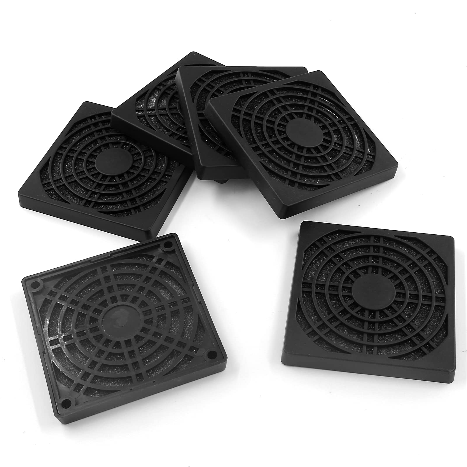 Unlorspy 6 Pcs 80 mm Black Cooling Fan Filter