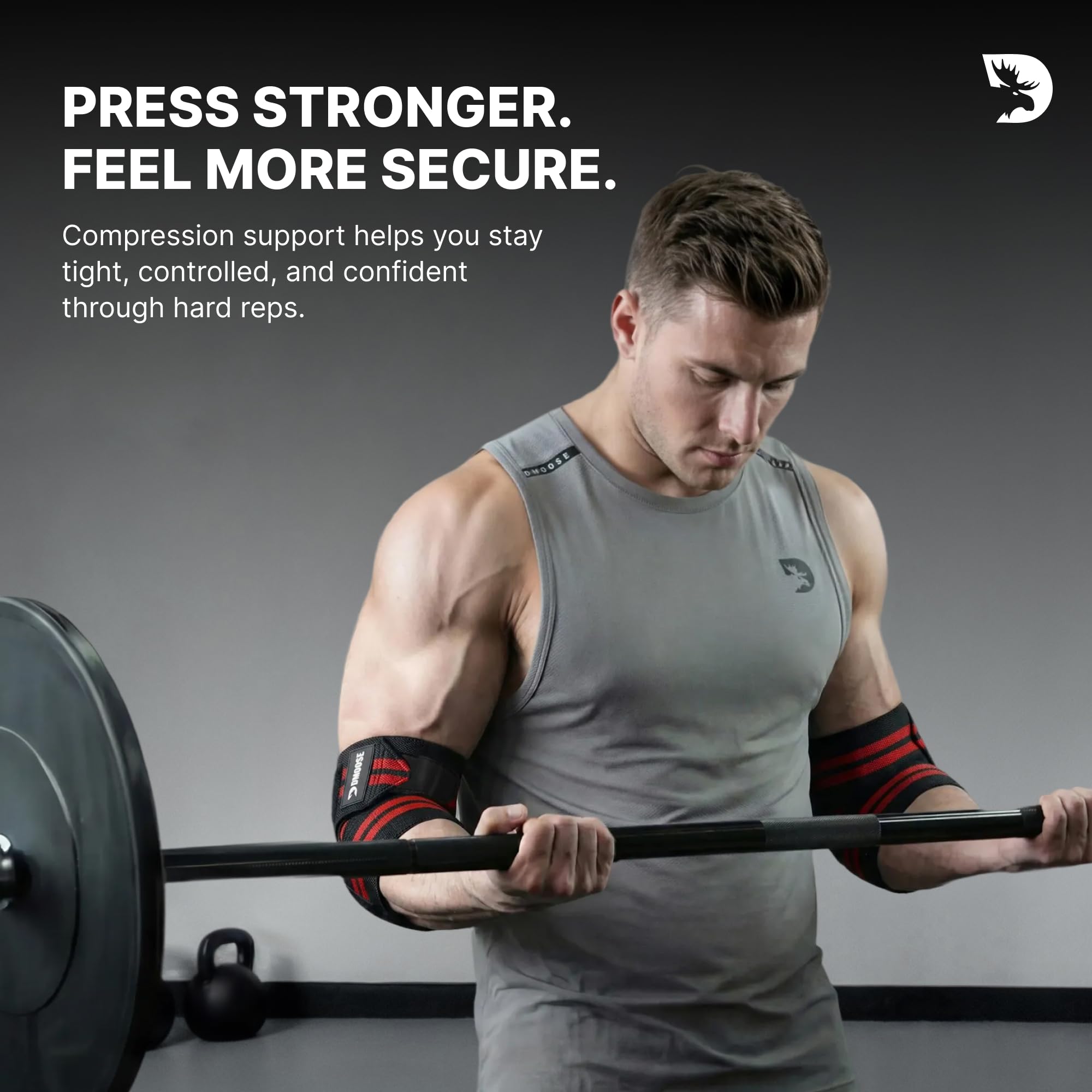 Powerlifting Gomiti Wraps – Supporto Avanzato Per Sollevamento Pesi E Palestra (Coppia)