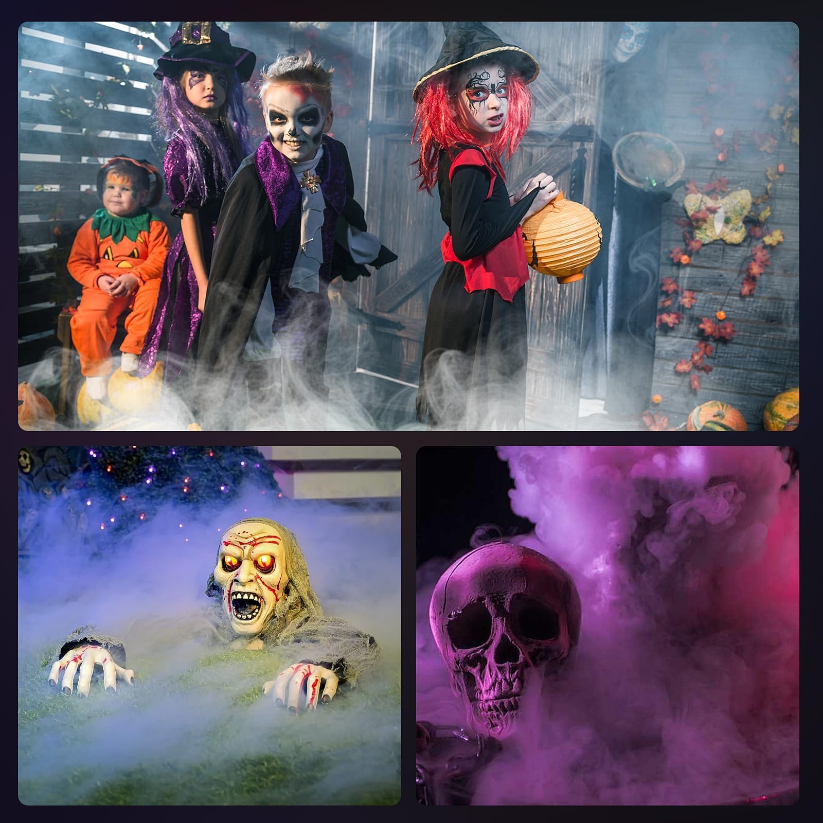 Macchina del Fumo 600W con Effetti LED RGB 13 Colori & Luce Disco – Macchina Nebbia 3000CFM con Telecomando Cablato/Senza Fili, Ideale per Halloween, Feste, Matrimoni, DJ Set, Interno ed Esterno