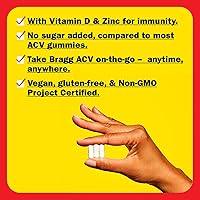 Vista 3 de Bragg - Cápsulas de vinagre de sidra – Vitamina D3 y zinc – 750 mg de ácido acético – Refuerzo inmune y de control del peso – sin transgénicos
