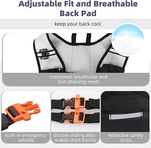 Miniatura 3 de 2 Pack Hydration Backpack Pack with 2L Hydration Bladders, TNYSPORT Lightweight Breathable Water Backpack with Multiple Pockets, Reinforced Shoulder