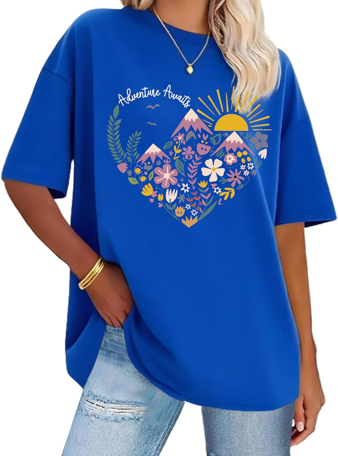 Printed Tshirts Graphic Tees for Women Unisex Adults Adventure T Shirts Hiking Graphic Tees Summer Tops Short Sleeve - Image 5