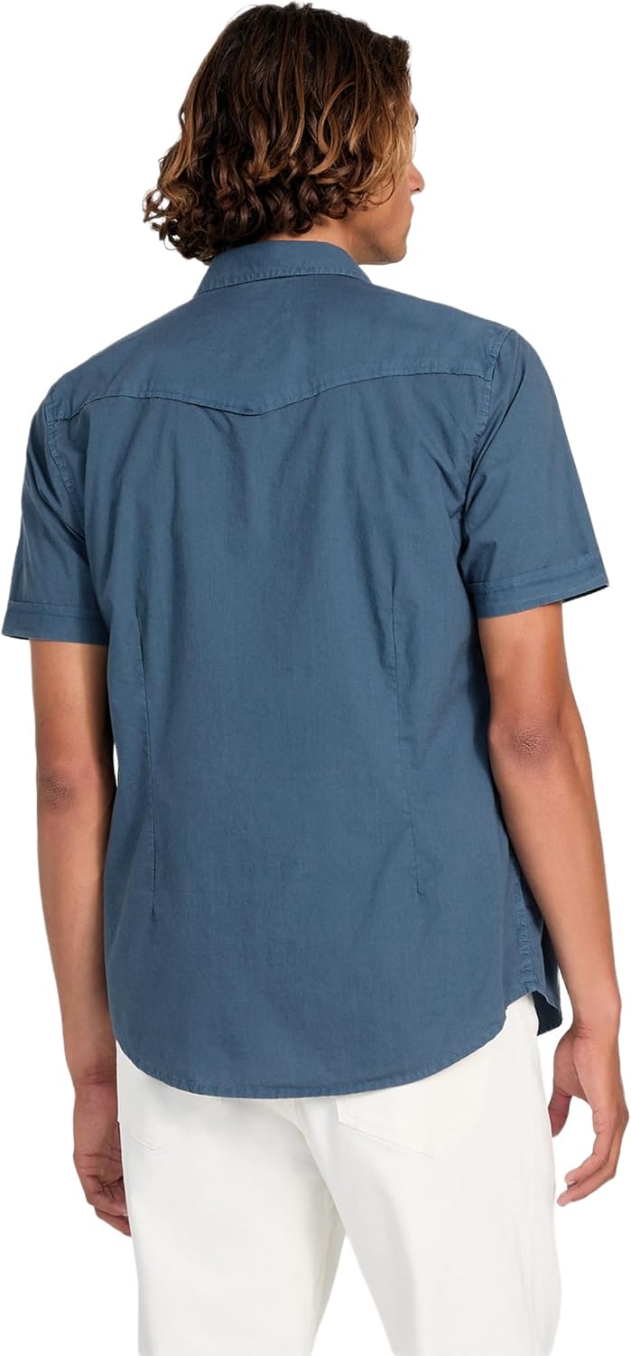 GUESS Mens Short Sleeve Nottingham Western Shirt - Image 4