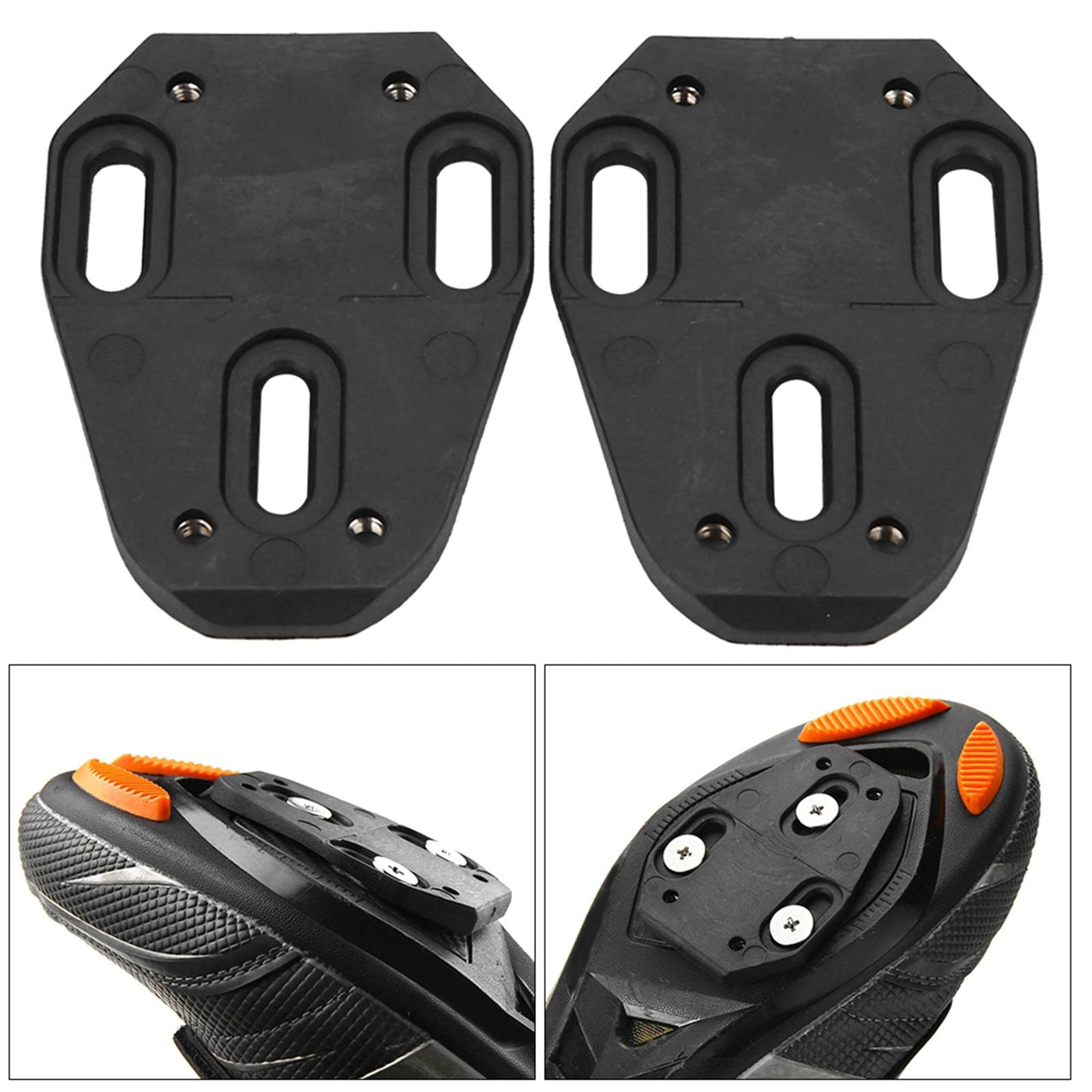 Kukyller 1Pair Cycling Shoes Cleat Cover, 7.9x6.5x1.1cm/3.1x2.6x0.4in Walkable Cycling Lock Plate with Screws Quick Release Bikes Locking Pedal Cover for Speedplay Zero Light Action
