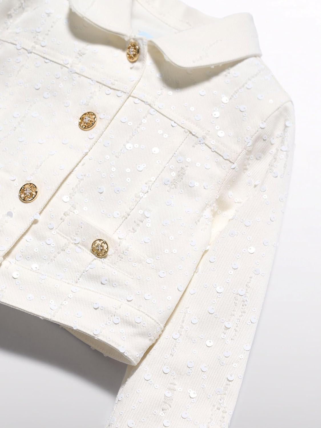 Abel & Lula Jacket with sequins for Girls Cream