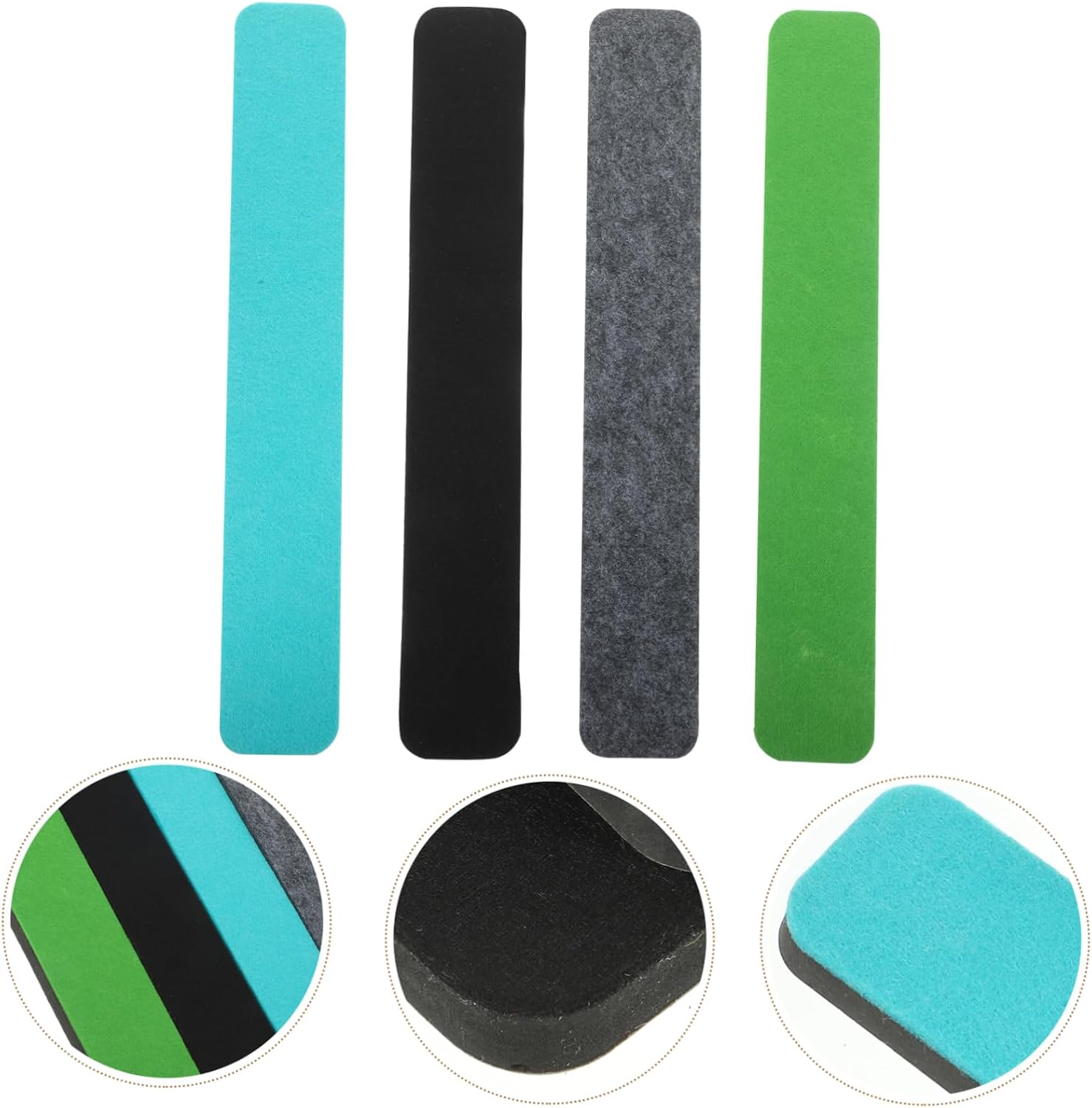 Artibetter 4pcs Felt Bulletin Board Strips for Easy to Use Decorative Memo Bars for Classroom and Family Photos Non-breakable
