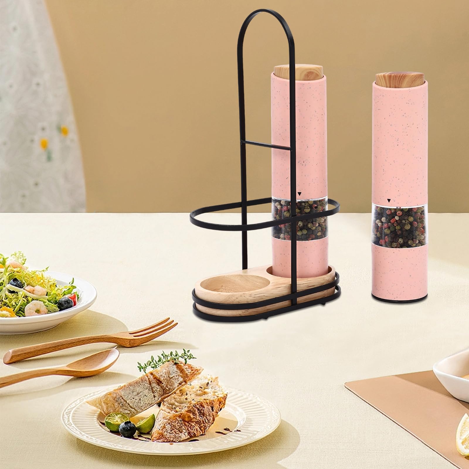 Elektryczny młynek do pieprzu, młynek do przypraw, elektryczny młynek do soli i pieprzu, ceramiczny młynek do suszenia przypraw i ziół