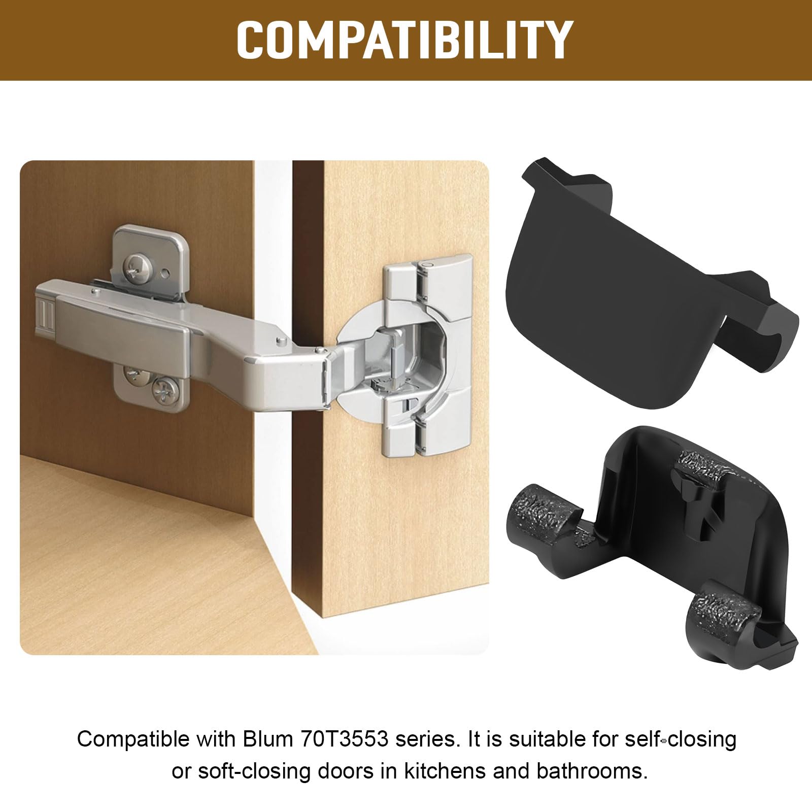 Cabinet Hinge Restrictors - Prevent Door Bumping -3