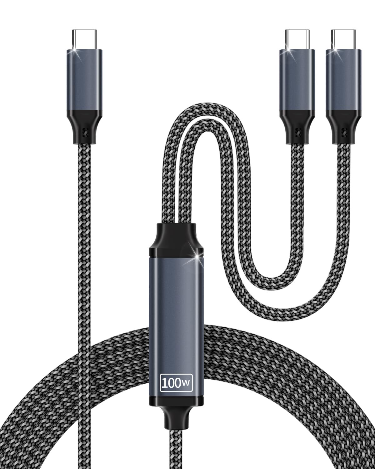 4-in-1 Multi-Ladekabel 5m – 60W Schnellladung Für IPhone, Android, IPad – PD, USB-C, Lightning, USB-A