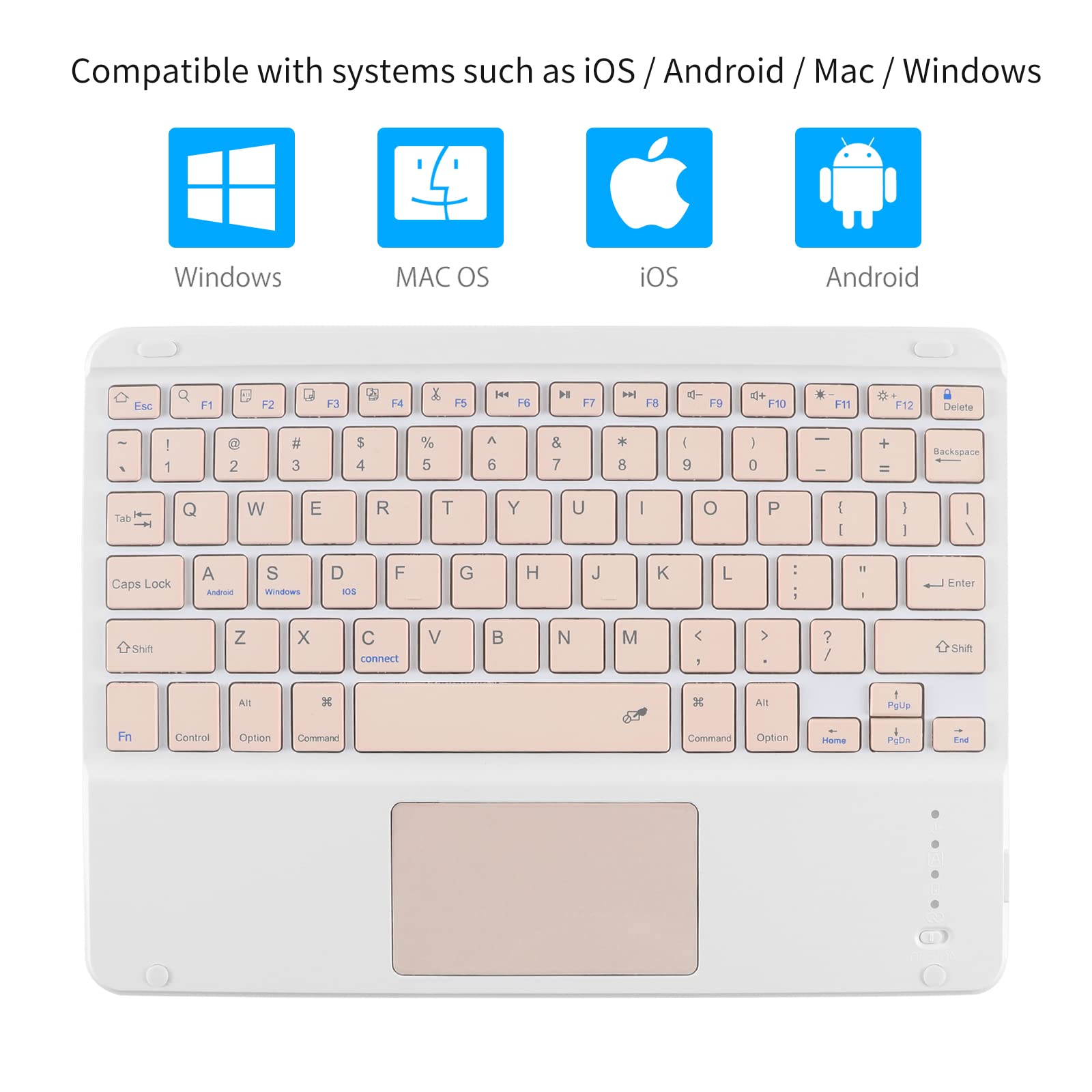 Amazon.com: Ultra Slim Wireless Bluetooth Keyboard with Touchpad