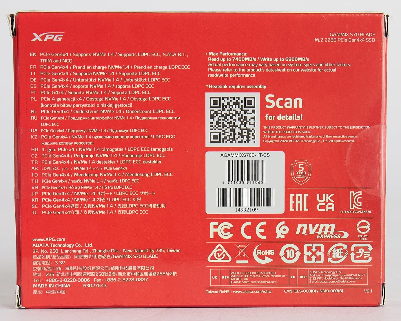 SSD Adata XPG Gammix S70 Blade 1TB Review: Testado 48h para Gamers