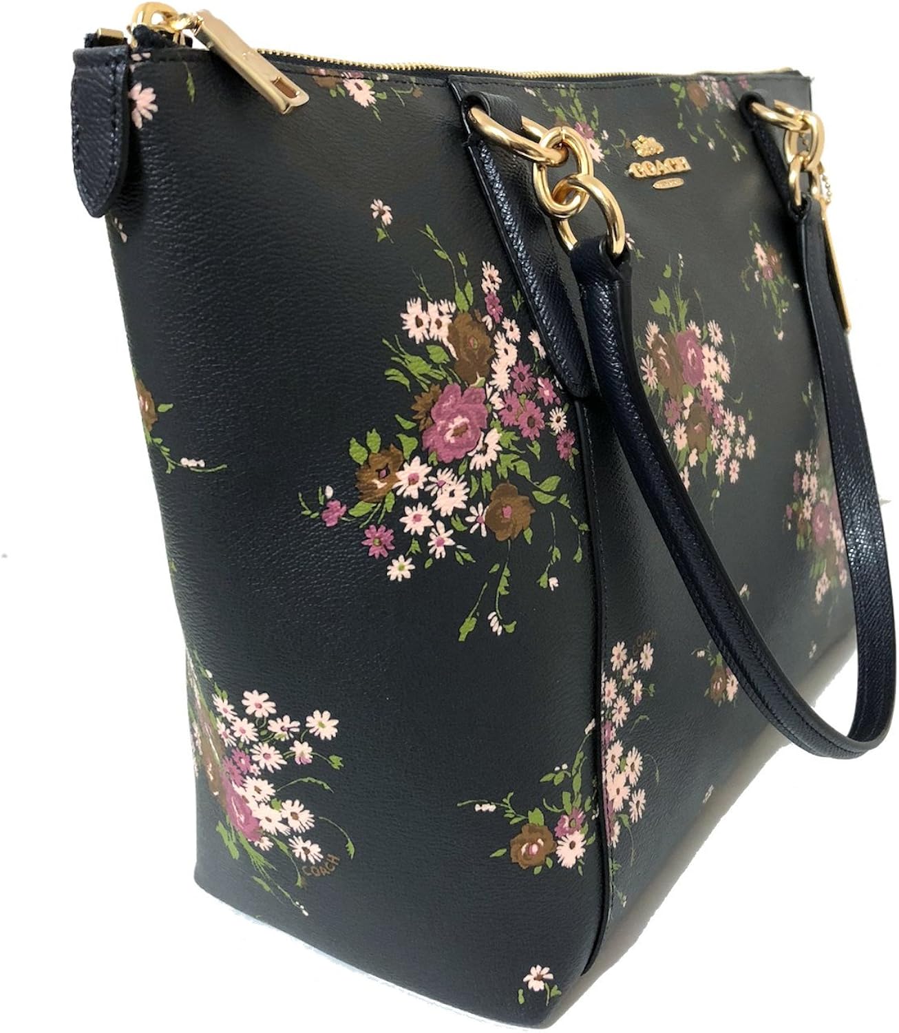 Coach AVA Leather Shopper Tote Bag Handbag (IM/Midnight Multi)