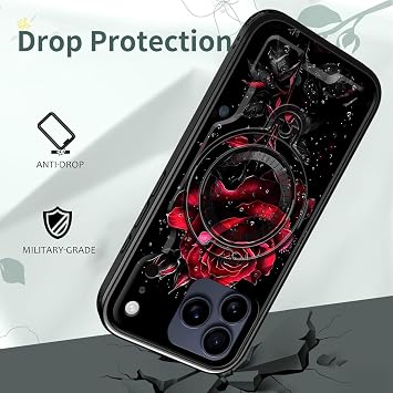iPhone 18 Pro Max用ケース、リングホルダー&調節可能なスタンドキックスタンド付き