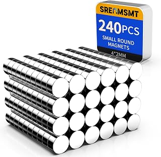Small Magnets, 240 Refrigerator Magnets Rare Earth Magnet Neodymium Magnet for Crafts, DIY, Whiteboard, Billboard in Home, Kitchen, Office, School-4x2mm