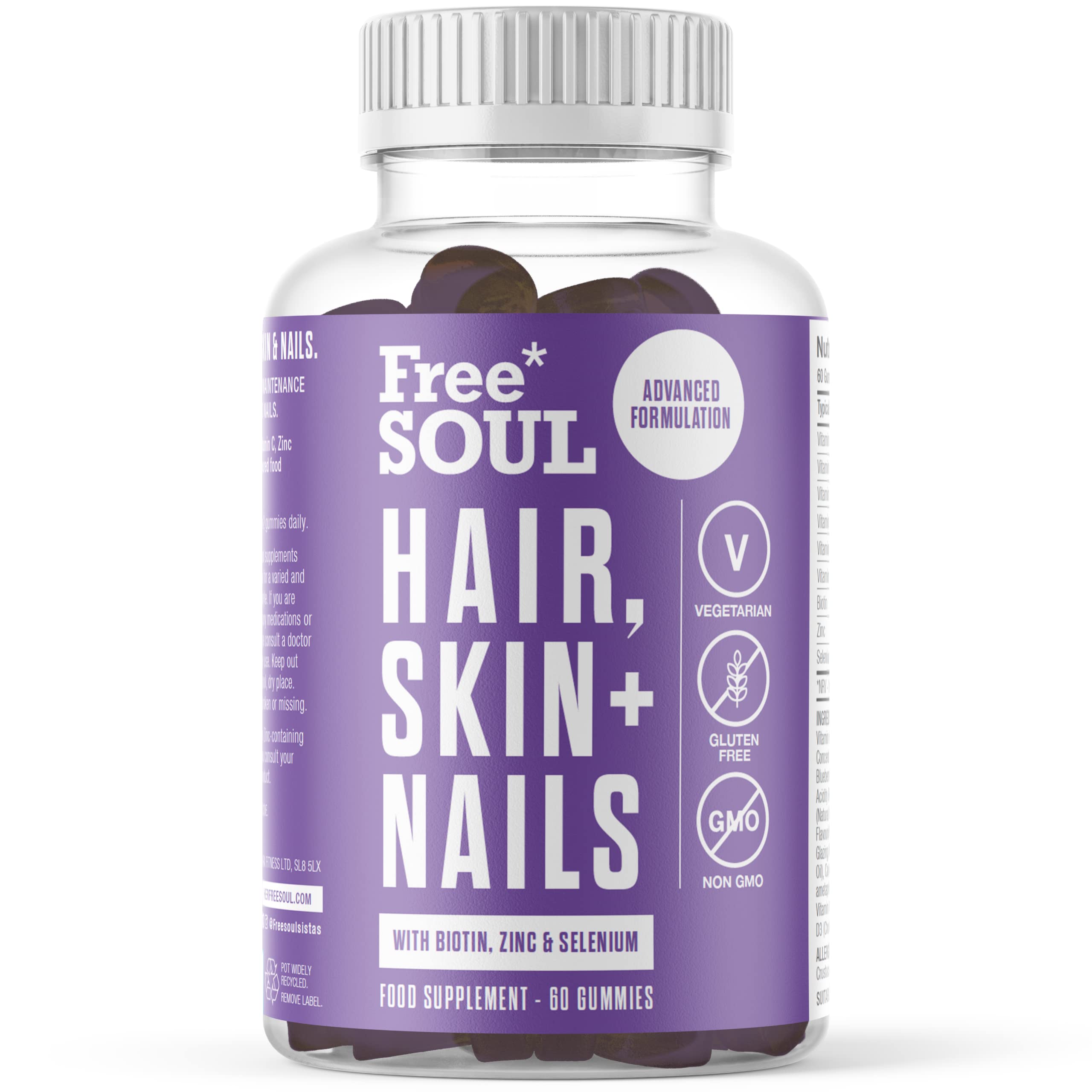 Hair, Skin, & Nails Gummies Hair Growth & Skin Health Supplement