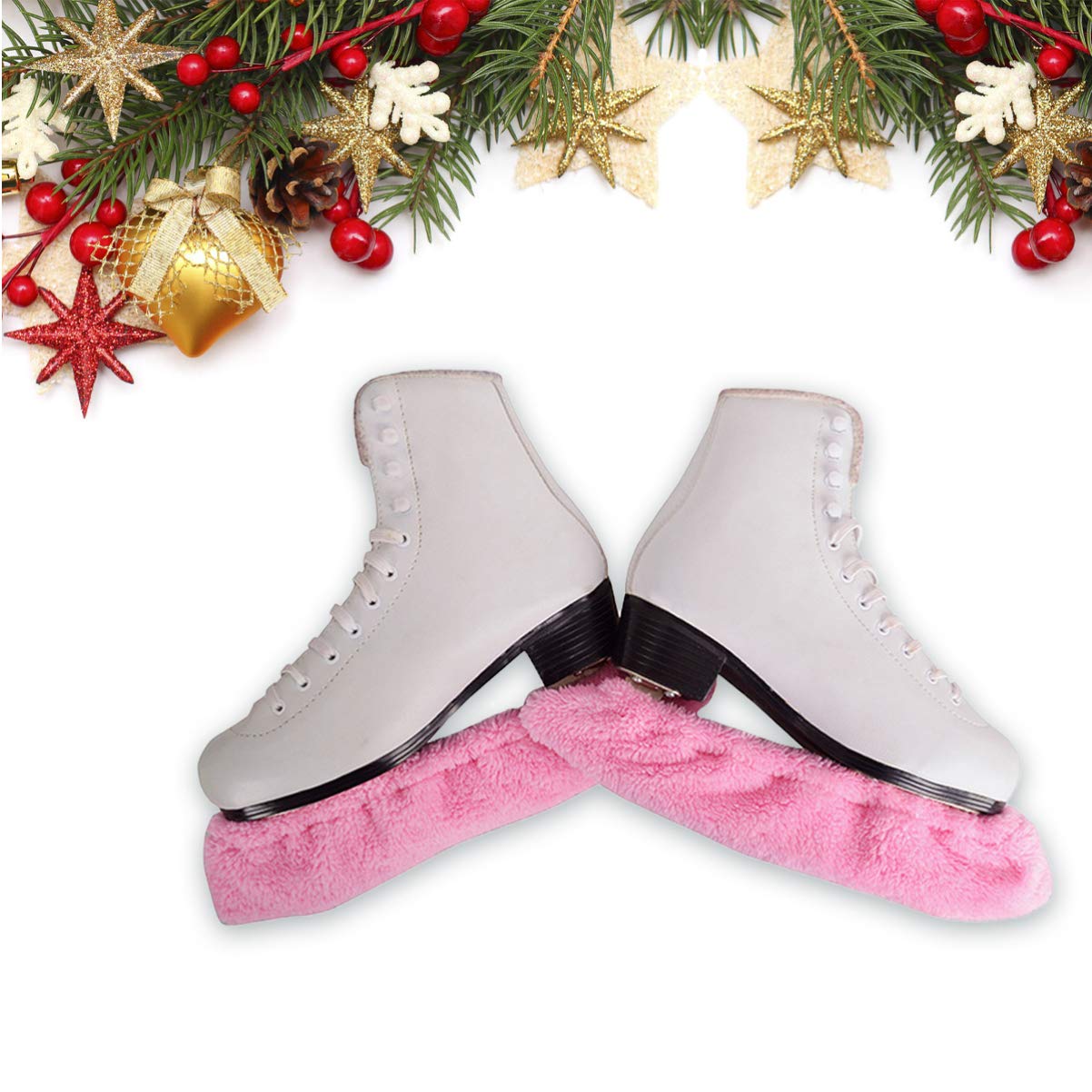 Kisangel Lot De 3 Patins À Glace Élastiques Protège-Patins Pratiques pour Patins De Hockey en Velours Doux