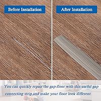 Vista 4 de Tira de transición de suelo, tiras autoadhesivas para cubrir el suelo, laminado de vinilo de 2 pulgadas de ancho, divisores planos de transiciones