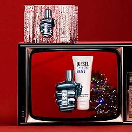 Diesel Only The Brave EDT - Mens Fragrance Gift Set - Lemon, Violet Leaves Accord, Leather Accord - Long Lasting - 2-Piece Set Includes Full Size Fragrance 4.2 Oz + 2 Shower Gels 2.5 Oz