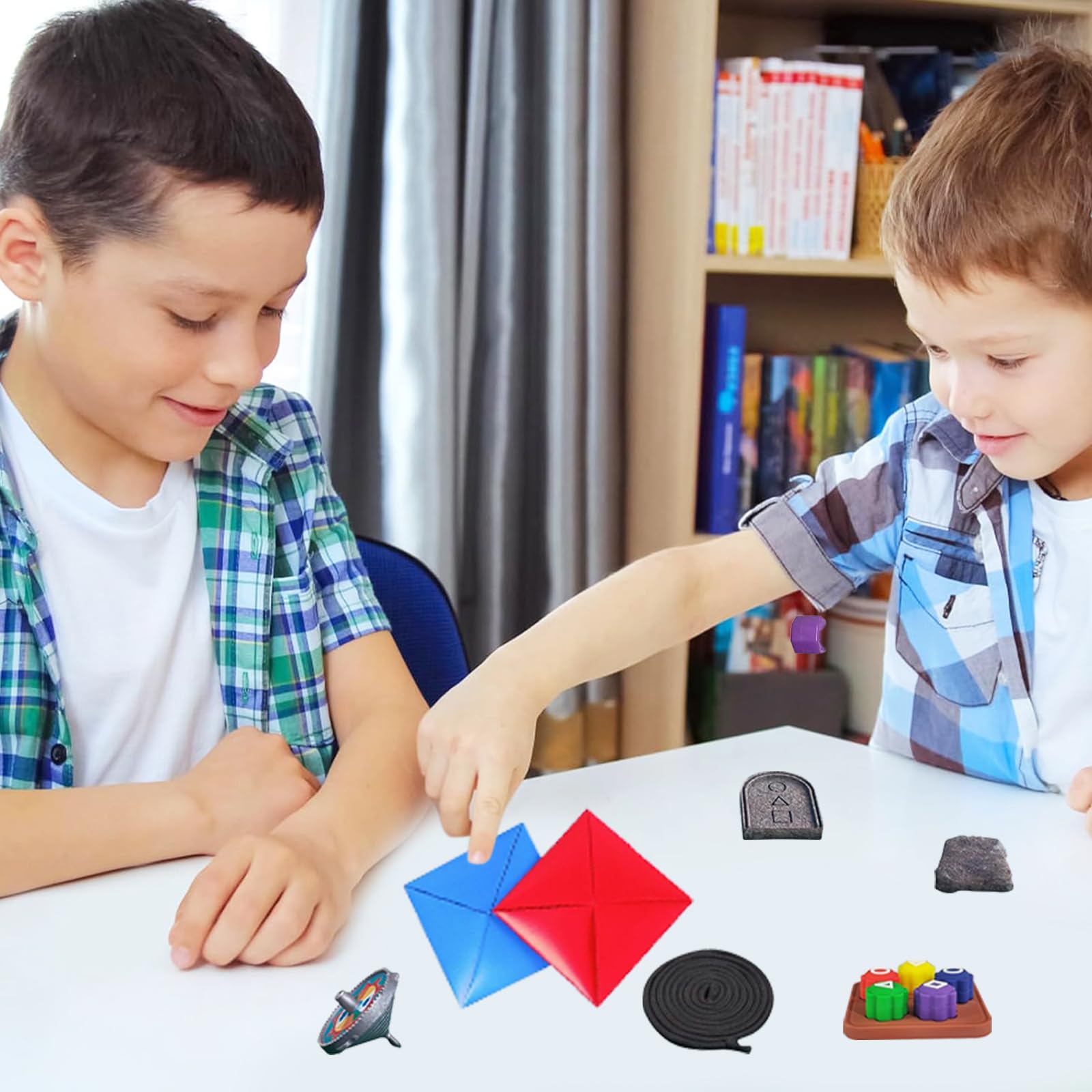 Set Giochi Tradizionali Coreani Gonggi - 5 Pietre Per Jebi Chagi, Ddakji, Divertimento In Famiglia - Foto 8