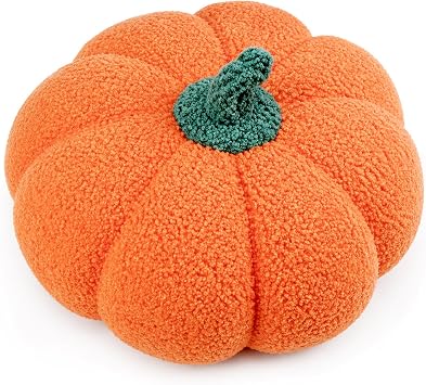 13" Cute Pumpkin Throw Pillow for Fall Decor/Halloween, 1 Pack