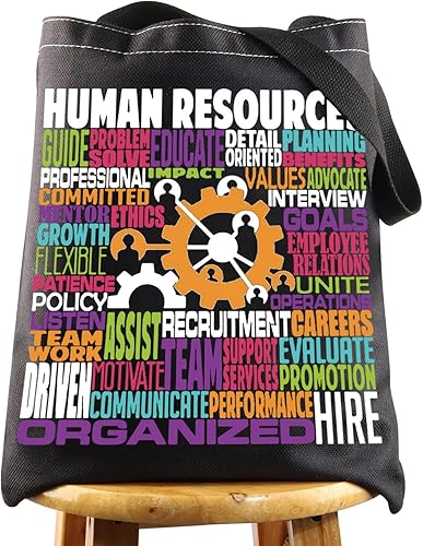 LEVLO Recursos humanos Bolso de hombro del reclutador de los regalos de la lona del bolso de asas de la lona para el compañero de trabajo de la