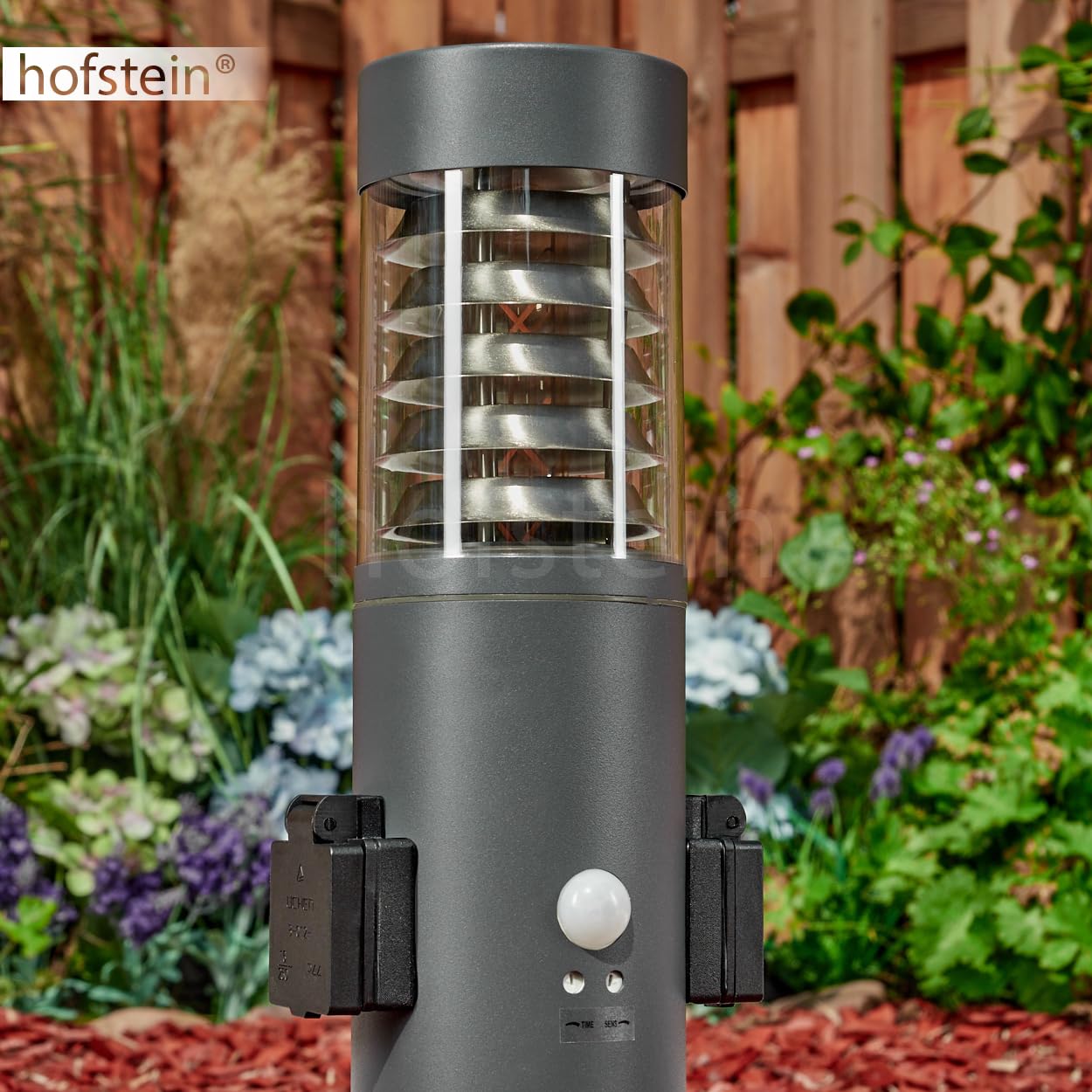 Lampara De Pie Lámpara De Exterior Dakar Con 2 Enchufes – Acero Inoxidable, IP44, 40 Cm De Altura, Ideal Para Jardín Poste Dakar 230V E27 LED