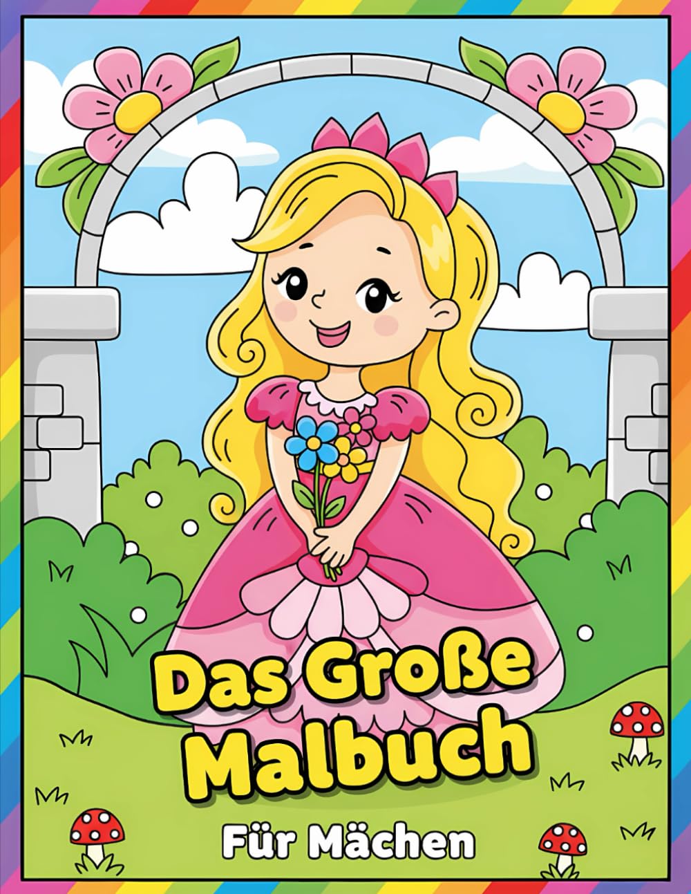 Das Große Malbuch Für Mädchen: 60+ fantastische Ausmalbilder mit beliebten Motiven – Einhörner, Meerjungfrauen, Tiere, Feen & Prinzessinnen für kreative Kinder und Teenager